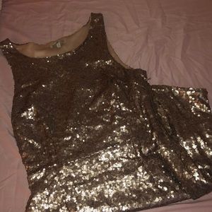 Charlotte Russe rose gold sequin dress